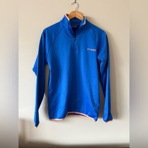 Columbia PFG Fishing Blue Quarter-Zip Pullover XS